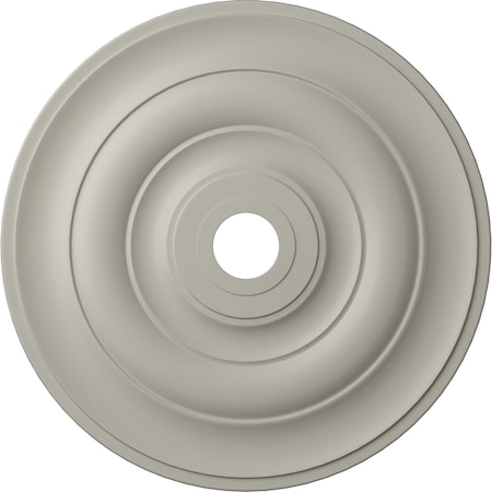 Ekena Millwork Jefferson Ceiling Medallion (Fits Canopies up to 5"), 26 1/2"OD x 3 5/8"ID x 1 1/2"P, Pot of Cream CM26JEPCF